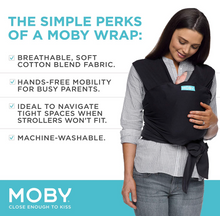 Charger l'image dans la galerie, Moby Classic Wrap Baby Carrier - Black