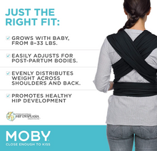 Charger l'image dans la galerie, Moby Classic Wrap Baby Carrier - Black