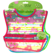 將圖片載入圖庫檢視器 Green Sprouts Snap & Go Wipe-off Bibs 3pk