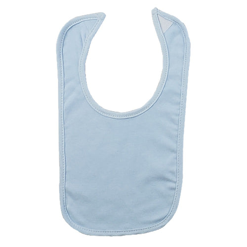 2-Ply Interlock Solid Blue Pastel Infant Bib