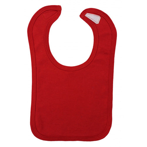 2-Ply Interlock Solid Red Pastel Infant Bib