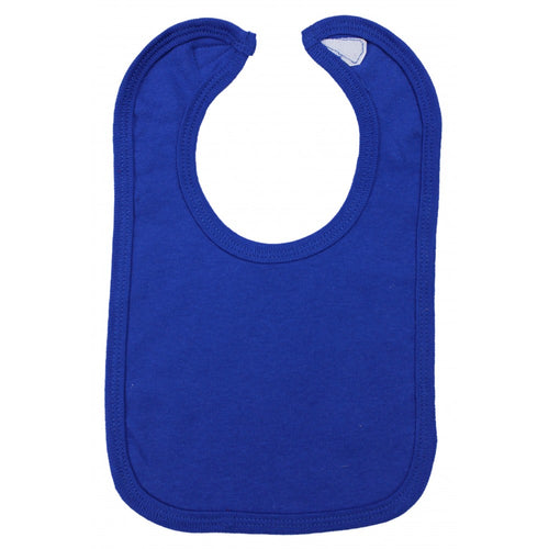 2-Ply Interlock Solid Royal Blue Pastel Infant Bib