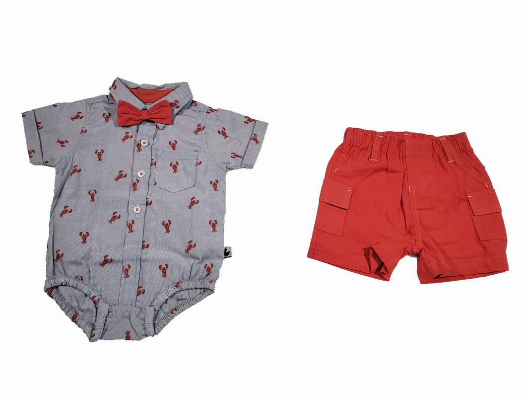 Gentleman's Lobster Days 3-Piece Set: Small 6-9 Months