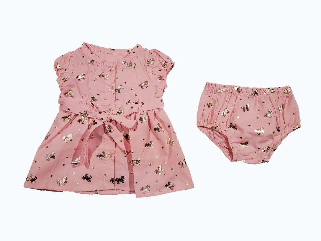 Young Lady's Pink Unicorn 2-Piece Set - Medium