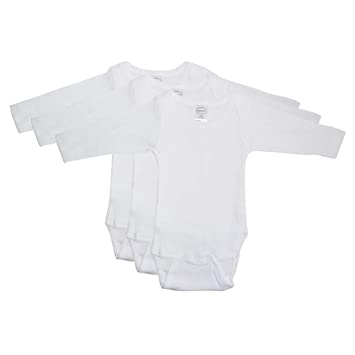 Rib Knit White Long Sleeve Onezie 3-Pack: Large 18-24 Months