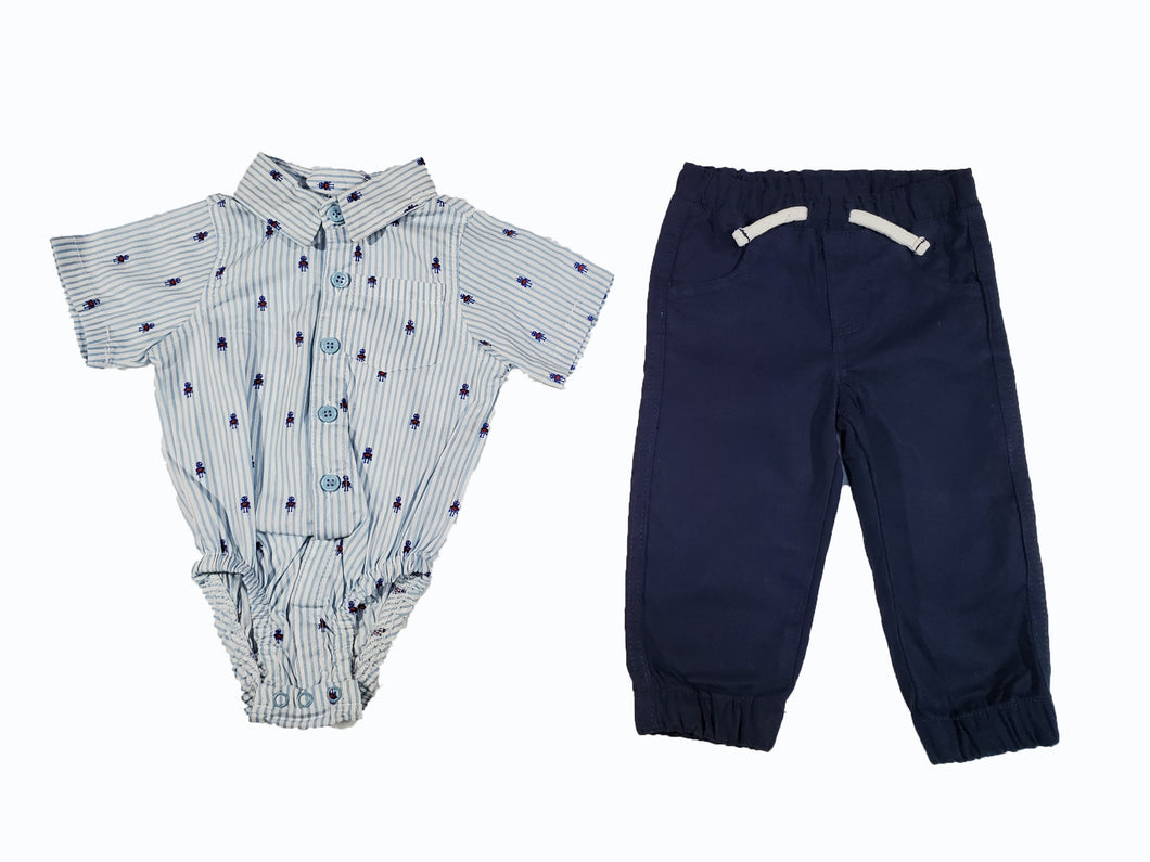 Little baby Robot 2-Piece Set: Small 6-9 Months