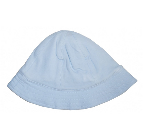 Blue Interlock Infant Sun Hat: Small 6-12 Months