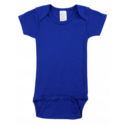 Blue Interlock Short Sleeve Onezie: Small 6-12 Months