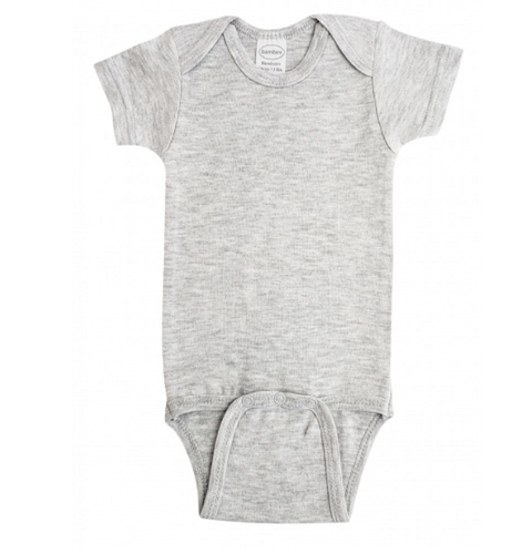 Heather Grey Interlock Short Sleeve Onezie: Small 6-12 Months