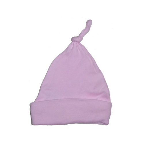 Pink Knotted Baby Cap: One Size Only - Up to 18 Months