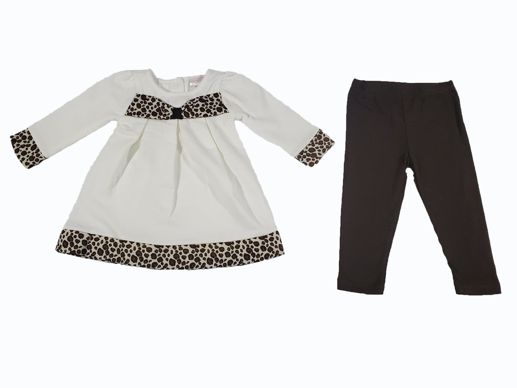 Young Lady's Cheetah Print 2-Piece Set: Large - 24 Months