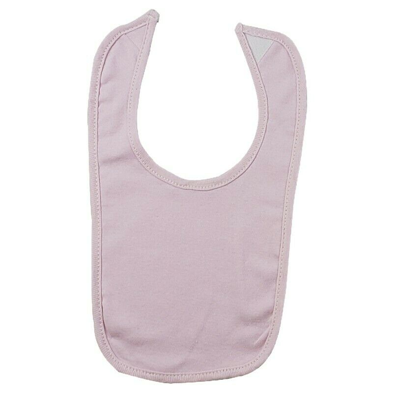 2-Ply Interlock Solid Pastel Pink Infant Bib